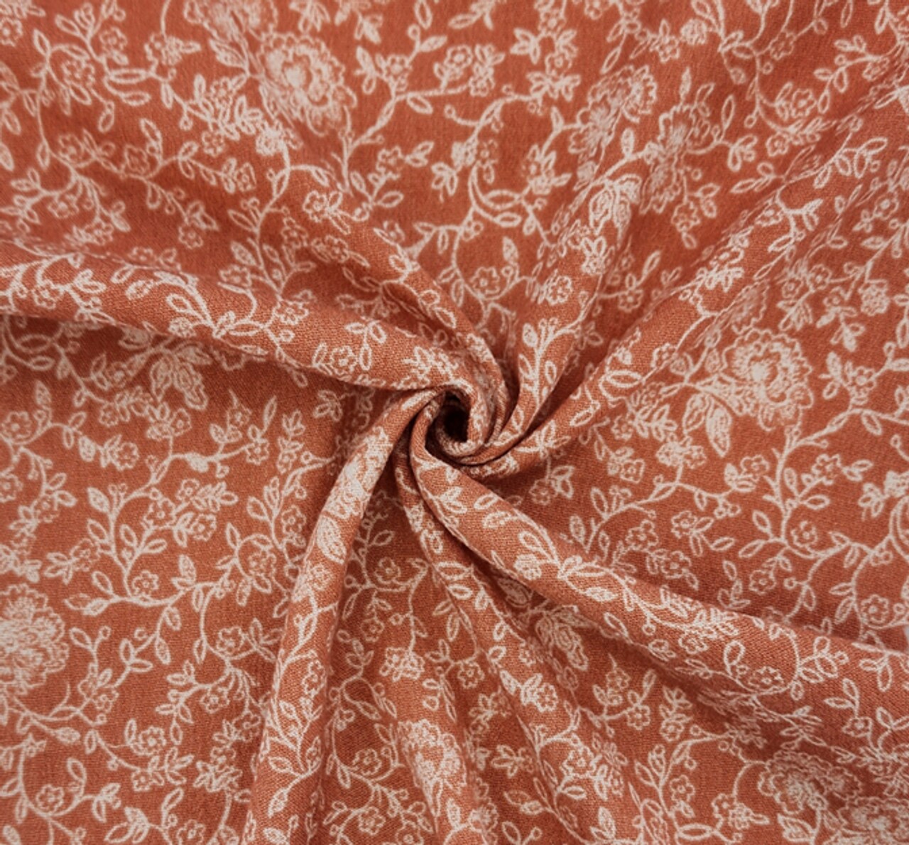 1 Yard Canyon Sunset Rayon Crinkle Fabric Lightweight Soft Apparel 50/52 Inch Width